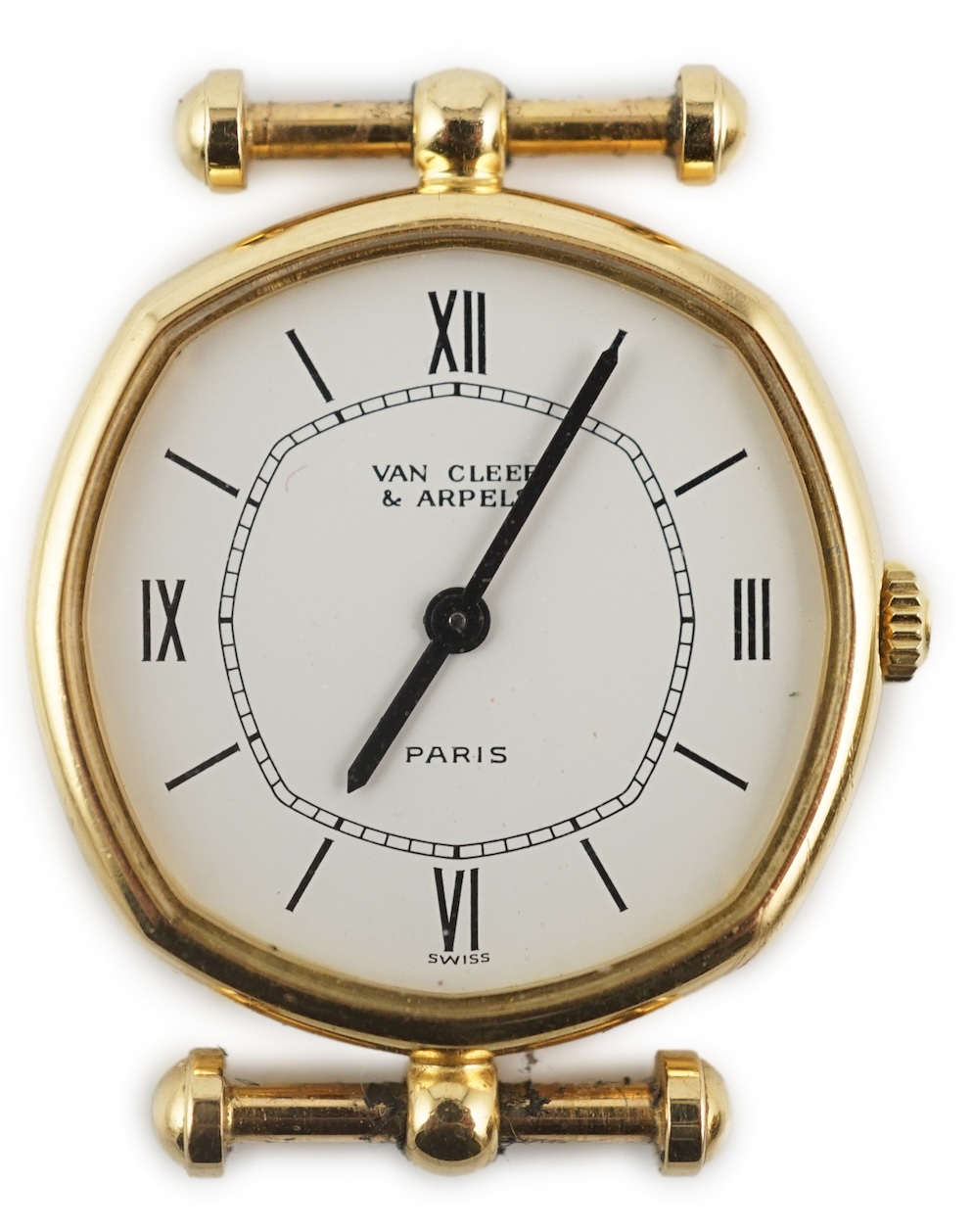 A lady's modern 18ct gold Van Cleef & Arpels manual wind octagonal dress wrist watch
